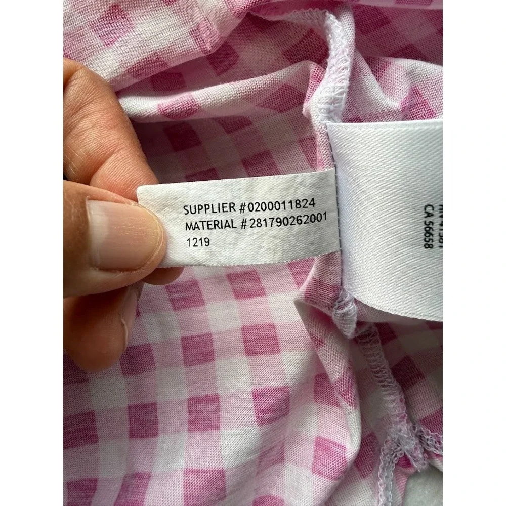 Polo Golf Ralph Lauren Shirt Women Medium Pink Gingham Sleeveless Tailored Fit